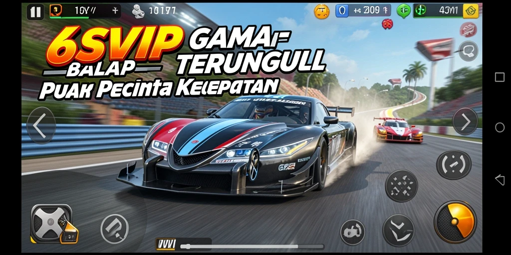 Tampilan gameplay balap yang menegangkan di 6SVIP.