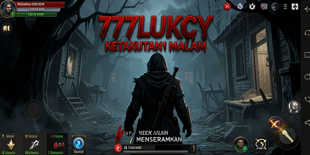 Screenshot gameplay yang menunjukkan suasana menakutkan di 777LUKCY.