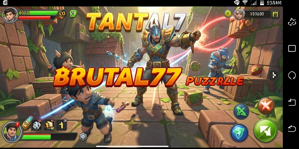 Tampilan gameplay menantang dari BRUTAL77 yang mengasah otak.
