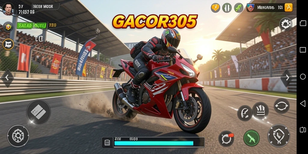 Gameplay GACOR305 yang menegangkan saat balapan motor.