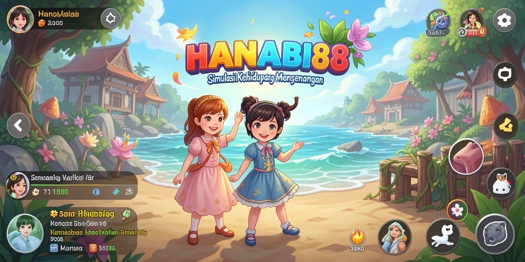 Tampilan gameplay HANABI88 yang menarik dan penuh warna.