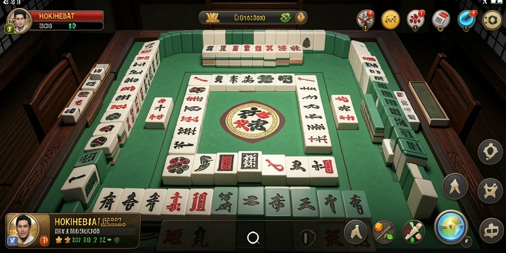 Tampilan utama HOKIHEBAT dengan gameplay Mahjong yang menantang.