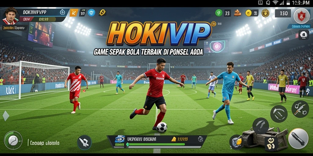 Tampilan menarik dari gameplay HOKIVIP yang penuh aksi sepak bola.