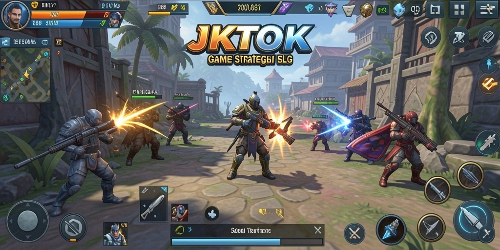Tangkapan layar gameplay JKTOK dengan aksi strategi mendebarkan.