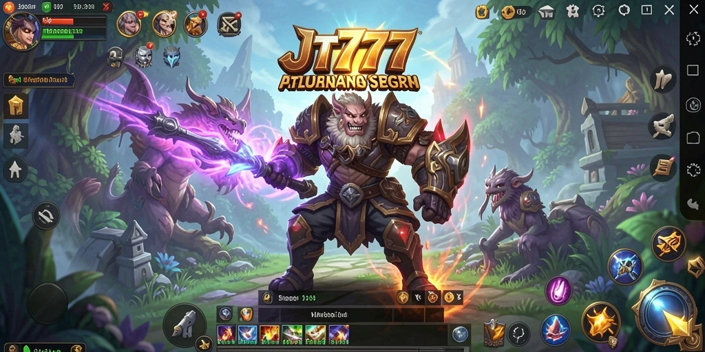 Tampilan gameplay seru di JT777 yang menampilkan pertarungan epik.