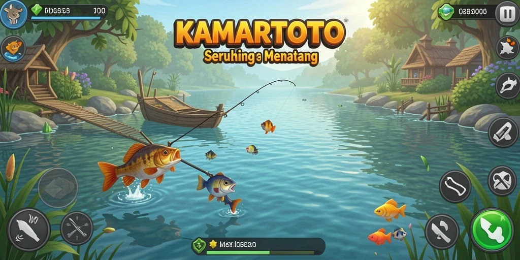 Tampilan gameplay memancing menarik di KAMARTOTO.