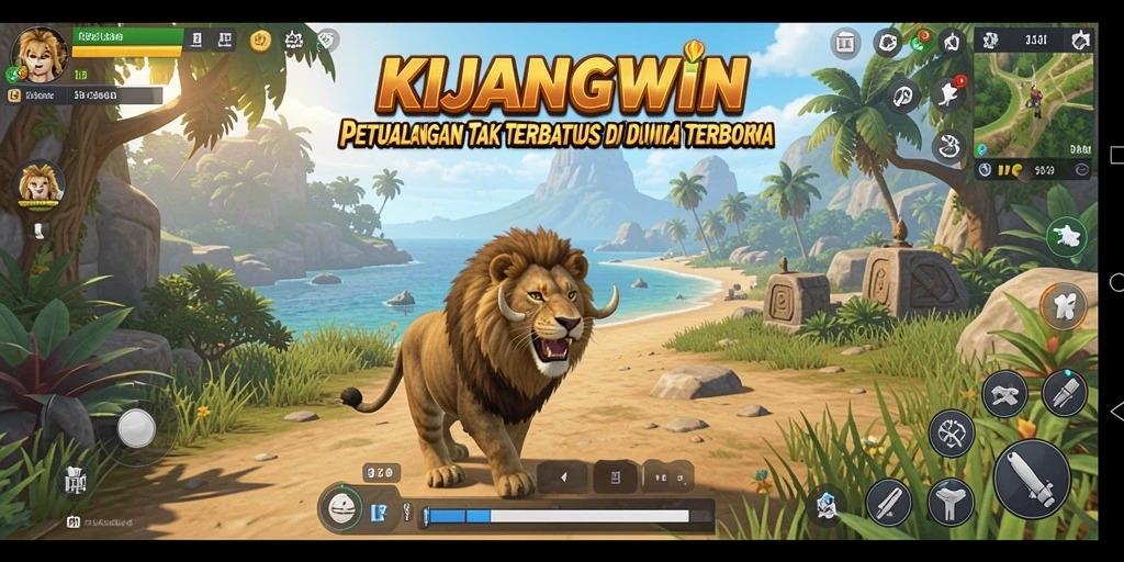 Screenshot gameplay KIJANGWIN yang menampilkan petualangan seru di dunia terbuka.