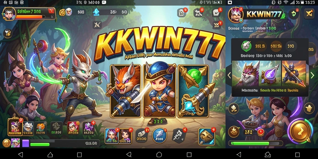 Tampilan antarmuka utama aplikasi KKWIN777 yang memudahkan navigasi.