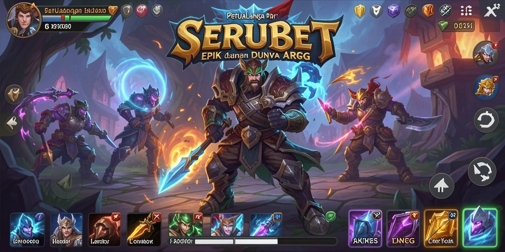 Tampilan gameplay SERUBET yang mendebarkan dalam dunia ARPG.