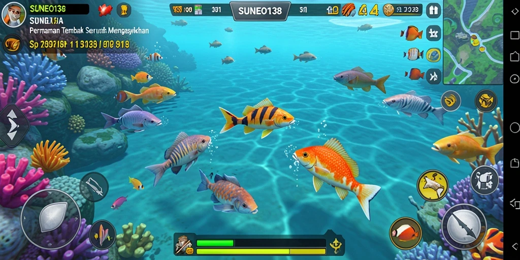 Screenshot SUNEO138 menampilkan serunya gameplay Tembak Ikan.