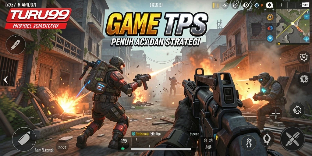 Tampilan gameplay seru TURU99 saat pertempuran berlangsung.