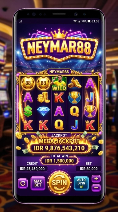 Screenshot aplikasi neymar88 dengan berbagai fitur menarik.